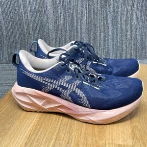 ASICS Novablast 5 Running Shoes Women 9.5 Blue Pink 1012B765 FF Blast Sneakers